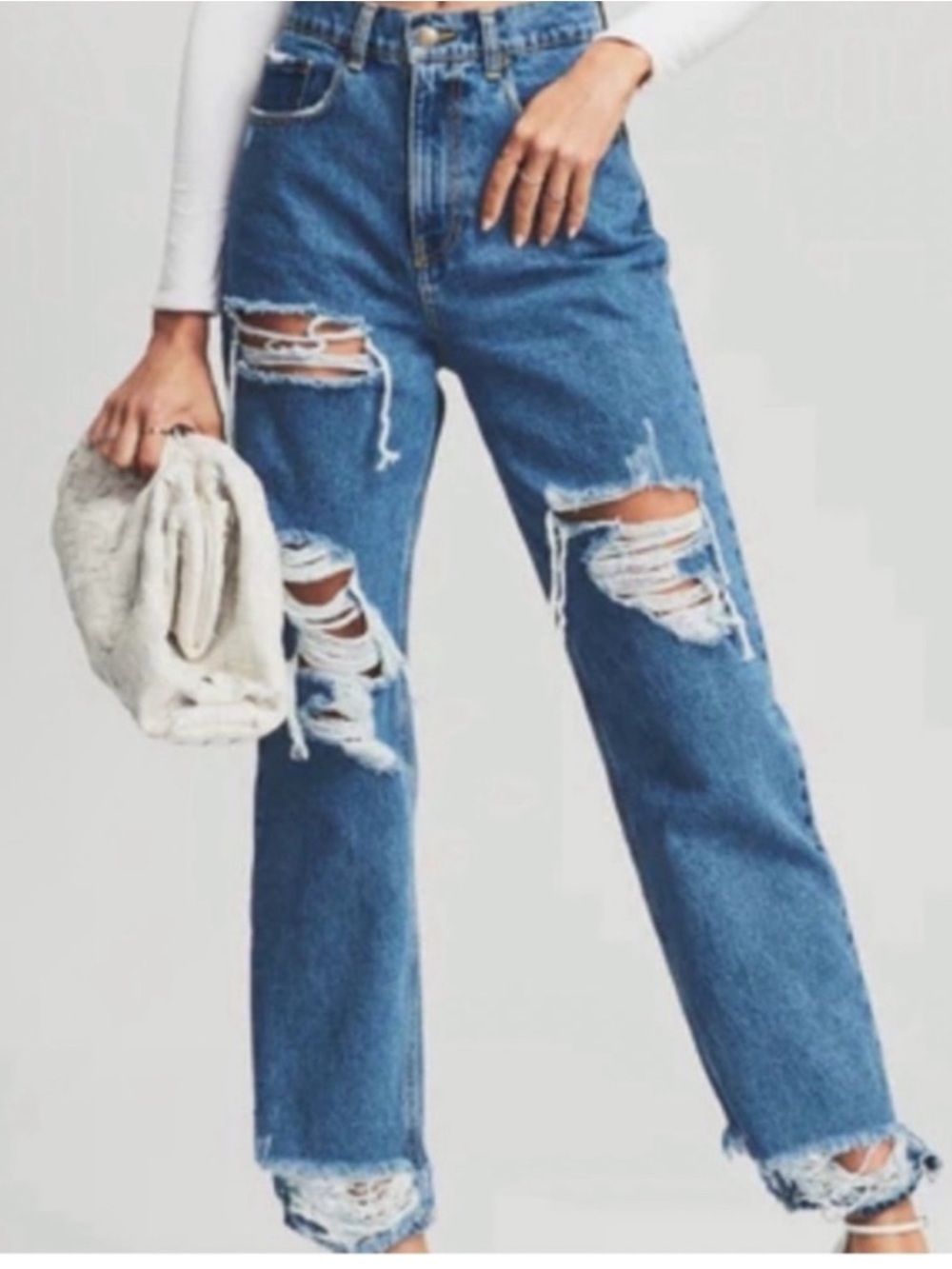RETROFETE Maggie distressed jeans size 25